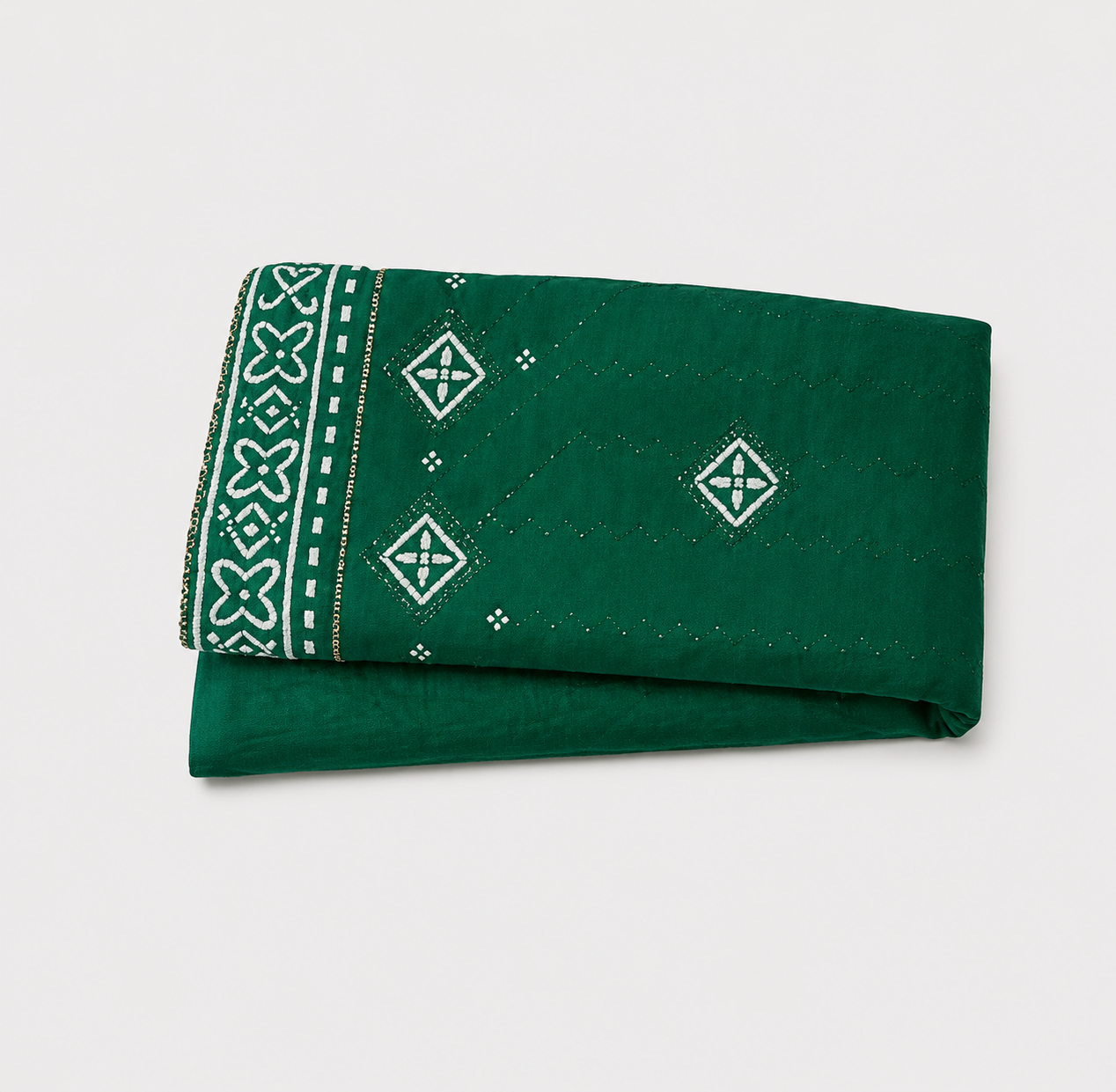 ANEKVASTRAM Women's Green Bandhani Print Saree with Unstitched Blouse Piece | Soft Lightweight Ethnic Saree for Festivals, Weddings & Daily Wear