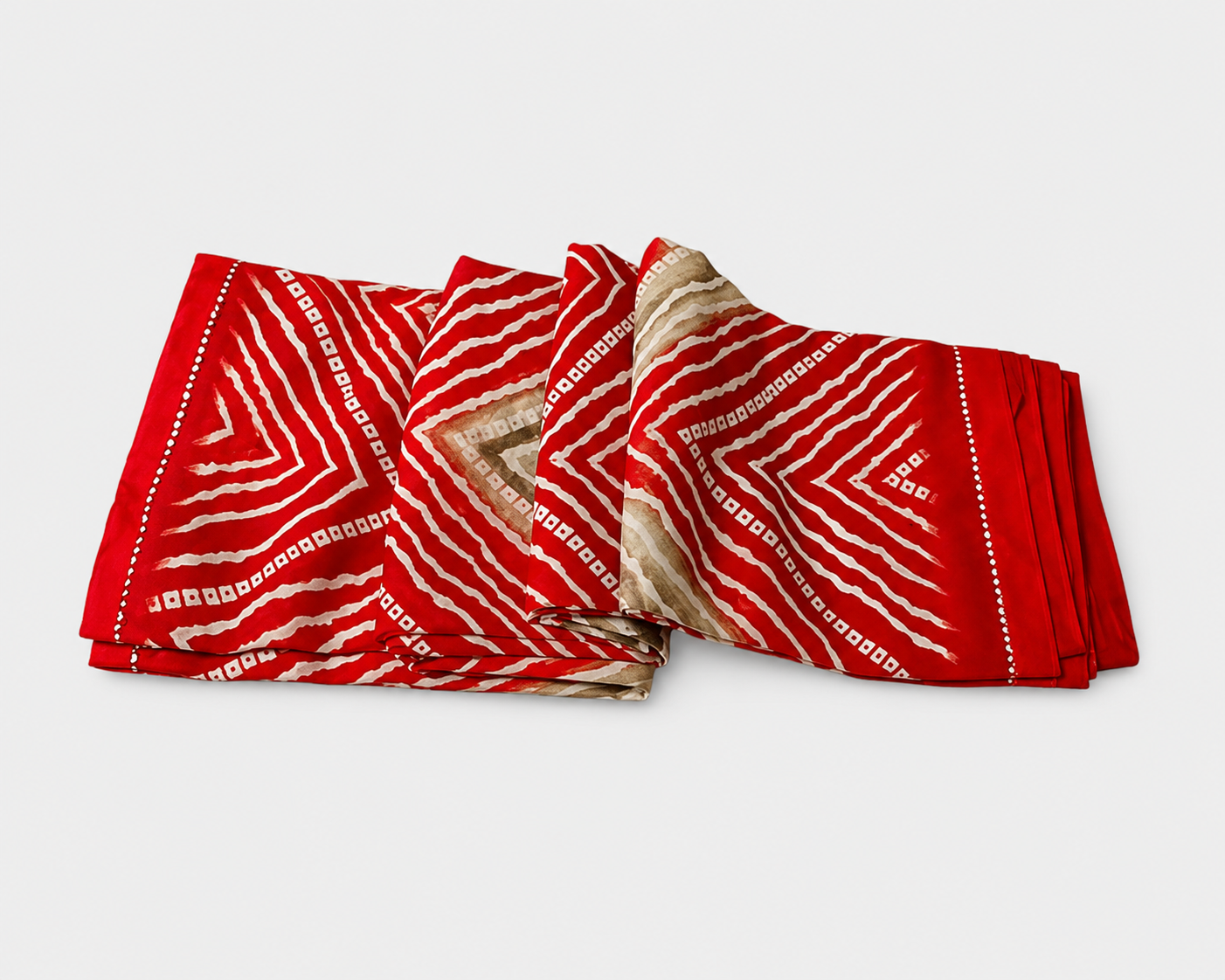 ANEKVASTRAM Red Chiffon Printed Saree with Blouse Piece for Women | Lightweight Soft Flowing Saree | Elegant Festive & Party Wear Ethnic Saree