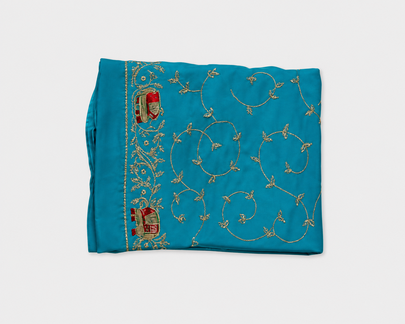 ANEKVASTRAM Blue Rajasthani Cotton Saree with Blouse Piece for Women | Handcrafted Embroidered Pure Cotton Saree | Traditional Ethnic & Festive Wear