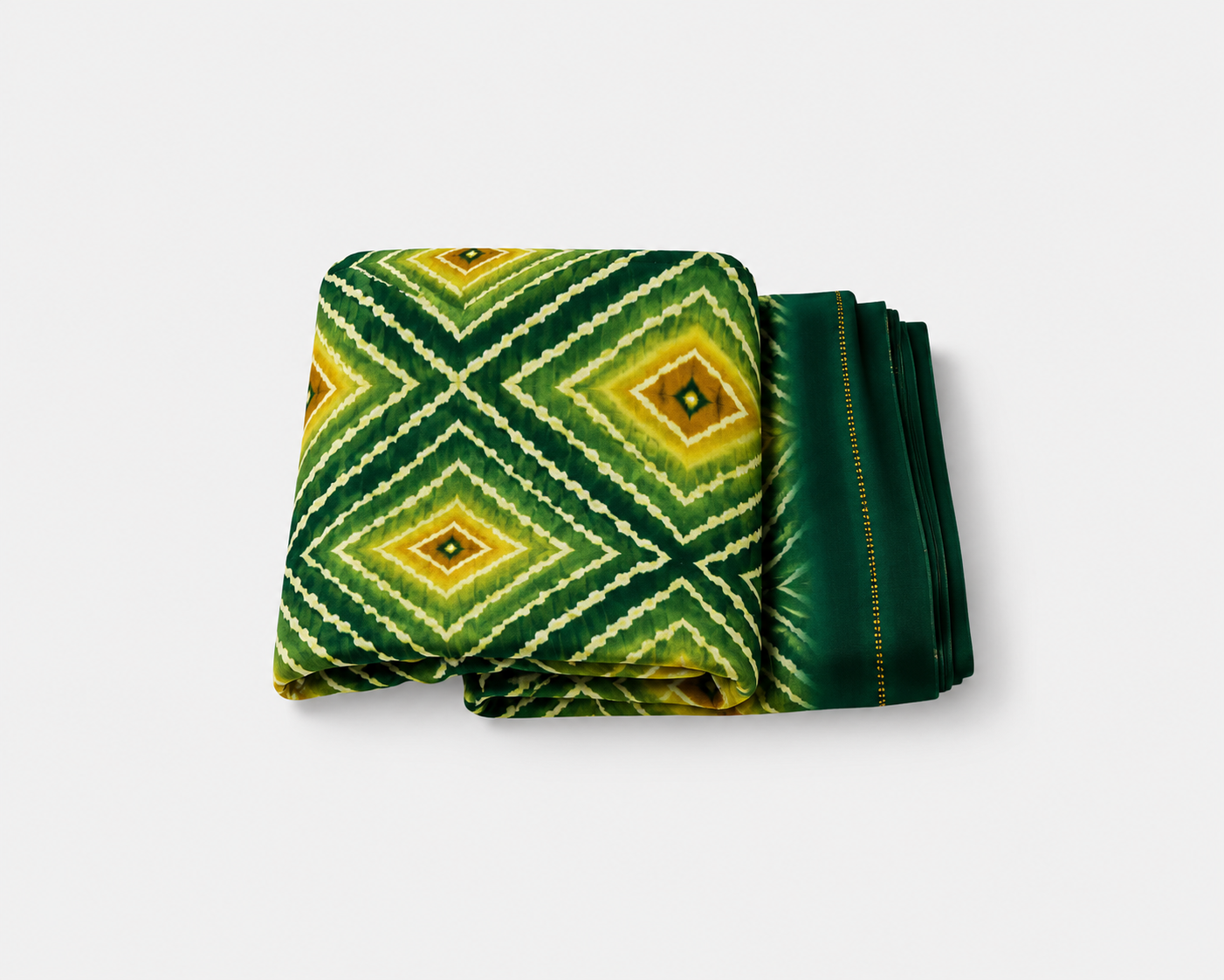 ANEKVASTRAM Green Chiffon Saree with Blouse Piece for Women | Lightweight Soft Flowing Printed Saree | Elegant Ethnic & Party Wear Saree